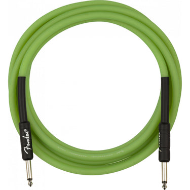 Cable Fender Profesional Glow In Dark Cbl Para Guitarra Green 3 Metros 0990810119